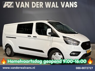 Ford Transit Custom 2.0 TDCI 130pk L2H1 Dubbele Cabine Euro6 Airco | 6-Zits | Camera | Navigatie | LED | Apple Carplay Cruisecontrol, Stoelverwarming, Verwarmde voorruit, Parkeersensoren