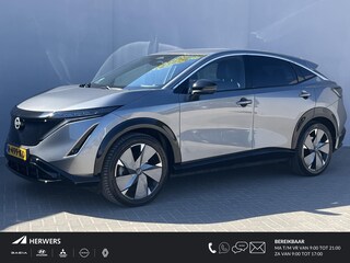 Nissan Ariya Advance 66 kWh Dealer Onderhouden / 22KW Lader (3-fase) / All Season Banden / 360* Camera / Navigatie / Apple Carplay&Android Auto / Cruise Control Adaptief / Stoel-,Stuur Verwarming / Elektrische Achterklep /