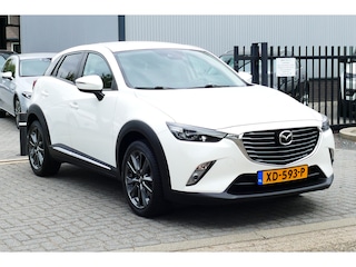 Mazda CX-3 2.0 SkyActiv-G 120 GT-M Wit Metallic, Navi, Camera, Leer, StoelVerw, 18"LMV, Haak 1200kg