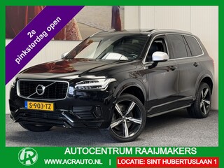 Volvo XC90 2.0 T8 TWIN ENGINE AWD R-DESIGN 7 PERSOONS LEDER NAVIGATIE LUCHTVERING ADAPTIVE CRUISE CONTROL HEAD-UP DISPLAY PANORAMA SCHUIF/KANTELDAK ACHTERUITRIJCAMERA ZEER MOOI !!