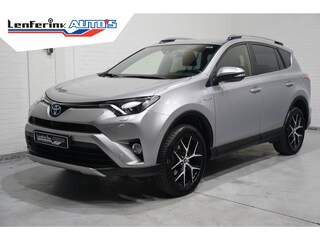 Toyota RAV4 AWD hybrid style-selection navigatie trekhaak-afneembaar 18"-lmv PDC v+a 360-camera leder/stof bekleding stoelen/stuur verwarmd ECC cruise-controle private-glas stuurbediening keyless entry/start electrische-achterklep