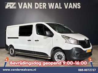 Renault Trafic 1.6 dCi **Marge, GEEN BTW** L2H1 Dubbele Cabine Euro6 Airco | 6-Zits | Navigatie | Cruisecontrol Parkeersensoren, Sidebars