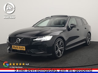 Volvo V60 T6 Recharge AWD R-Design LONG RANGE PHEV 350pk Dealer O.H. | Panodak | Camera | Harman / Kardon | Lederen Sportstoelen Memory & Verwarmd | Apple Carplay | Keyless | Stuur Verwarmd | Navigatie | DAB | 19"L.M | Plug In Hybrid |