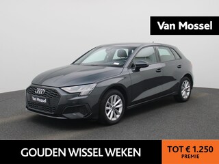 Audi A3 Sportback 2.0 35 TDi 110kW S tronic AUTOMAAT | LEDER | ADAPTIEVE CRUISE | CAMERA | TREKHAAK | NAVIGATIE | APPLE CARPLAY | LMV | VIRTUEEL | STOELVERWARMING | CLIMA | 12  MAANDEN BOVAG GARANTIE |
