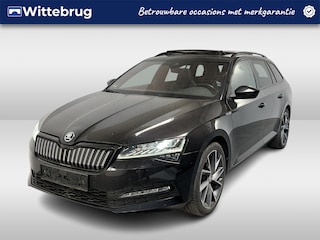 Skoda Superb Combi 1.4 TSI iV Sportline / AUTOMAAT/ PANO/ TREKHAAK/ STUUR+STOELVERWARM.V+A/ MEMORYSEAT/ PARK.SENSOREN/ ACC/ SMARTLINK/ DCC/ KEYLESS/ DIGITAL DASH/ CLIMA/ NAVI/ DAB/ LED/ 19'' LMV
