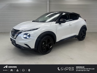 Nissan Juke 1.0 DIG-T Tekna Automaat / Lederen Bekleding / Navigatie / Stoel- en Stuurverwarming / Verwarmde Voorruit / Adaptive Cruise Control / 360 Graden Camera / 19 Inch Velgen / LED Verlichting /