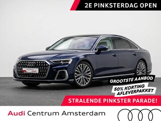 Audi A8 60 TFSI e quattro Lang 462pk | Komt begin juni binnen | Panoramadak | Ventilatie + massage voor en achter | HUD | Luchtvering