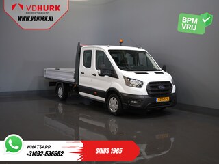 Ford Transit 2.0 TDCI 130 pk DC Dubbel Cabine Open Laadbak/ 7 Pers./ 3.0t Trekverm./ Carplay/ Cruise/ Climate/ Pick Up