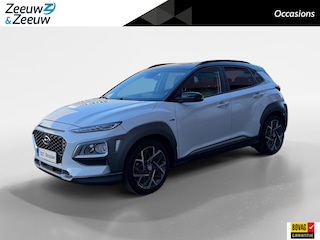 Hyundai Kona 1.6 GDI HEV Premium Sky 105PK AUTOMAAT | 1ste eigenaar | Trekhaak | Navigatie | Cruise Control | Climate Control | Stoel- en stuurverwarming | Achteruitrijcamera | Parkeersensoren achter |