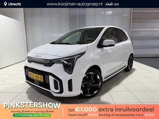 Kia Picanto 1.0 DPI GT-Line Stoel en Stuur verwarming, Schuif kantel dak, Apple Carplay/Android Auto, Navigatie, Camera.
