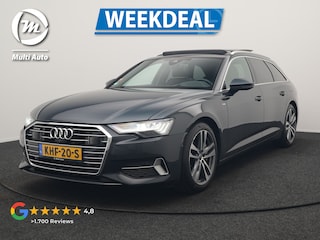 Audi A6 Avant 50 TFSI e quattro S Line PHEV 300pk | Trekhaak Af Fabriek | Panodak | 360 Camera | Head Up | Matrix LED | Adaptive Cruise | S-Line | Alcantara Sportstoelen Memory & Verwarmd | Keyless | Blis | Navigatie | Virtual | DAB | 19"L.M | Plug In Hybrid |