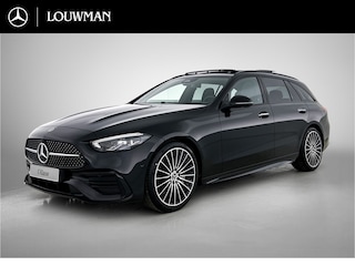 Mercedes-Benz C-klasse Estate 180 Business Solution AMG | Comfortpakket Plus | Nightpakket | Middenconsole metaalstructuur | Trekhaak | Panoramaschuifdak | DISTRONIC | 360° camera | Smartphone integratie | GUARD 360° Plus |