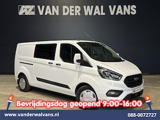 Ford Transit Custom 2.0 TDCI 130pk Automaat L2H1 Dubbele Cabine Euro6 Airco | 6-Zits | Camera | Navigatie | Xenon Apple Carplay, Android Auto, Adaptieve Cruisecontrol, Trekhaak, Parkeersensoren, Stoelverwarming, Verwarmde voorruit