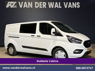 Ford Transit Custom 2.0 TDCI 130pk Automaat L2H1 Dubbele Cabine Euro6 Airco | 6-Zits | Camera | Navigatie | Xenon Apple Carplay, Android Auto, Adaptieve Cruisecontrol, Trekhaak, Parkeersensoren, Stoelverwarming, Verwarmde voorruit