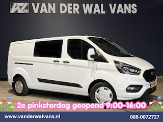 Ford Transit Custom 2.0 TDCI 130pk Automaat L2H1 Dubbele Cabine Euro6 Airco | 6-Zits | Camera | Navigatie | Xenon Apple Carplay, Android Auto, Adaptieve Cruisecontrol, Trekhaak, Parkeersensoren, Stoelverwarming, Verwarmde voorruit