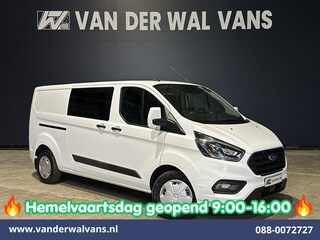 Ford Transit Custom 2.0 TDCI 130pk Automaat L2H1 Dubbele Cabine Euro6 Airco | 6-Zits | Camera | Navigatie | Xenon Apple Carplay, Android Auto, Adaptieve Cruisecontrol, Trekhaak, Parkeersensoren, Stoelverwarming, Verwarmde voorruit