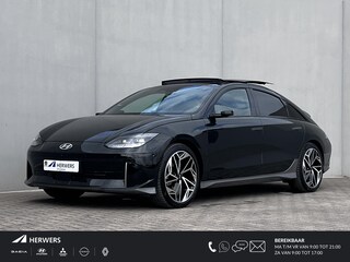 Hyundai Ioniq 6 Lounge AWD 325 pk 77.4 kWh / Dealer onderhouden / Camera spiegels / Schuifdak / Elektrische stoelen en klep / Leder / Camera 360° / BOSE / Adapt. CC / Stuur-, stoel- & achterbankverwarming / Stoelventilatie / 20" LM wielen /