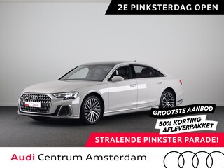 Audi A8 60 TFSI e quattro Lang 462 pk Tiptronic | Verlengde garantie | Navigatie | Panoramadak | Parkeersensoren (Park assist) | Rondomzicht camera | Stoelverwarming/ventilatie/massage v/a | B&O Soundsystem |