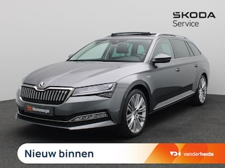 Skoda Superb Combi 1.4 TSI iV Laurin & Klement 218PK DSG SOH 92,8%, Panoramadak, Trekhaak, Canton Audio, Keyless, Side Assist, Stuur-Stoelverwarming, Stoelventilatie, Elektr. Achterklep, 360gr. Camera, 19" LM Velgen