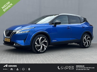 Nissan Qashqai 1.5 e-Power Tekna Plus / Panorama Dak / Cruise Control / Bose Audio Systeem / Massage Functie Voorstelen / Stuur,-Stoel Verwarming / Memory Bestuurders Stoel / Apple Carplay&Android Auto / 360 Camera / Elektrische Achterklep /