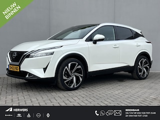 Nissan Qashqai 1.3 MHEV Xtronic Tekna Plus / Origineel NL / Panorama Dak / Apple Carplay&Android Auto / Stoel-,Stuur En Vooruitverwarming / 1800 kg trekken / Massage Functie Voorstoelen / Lane Assist / Cruise Control / 360 Camera / Head-Up Display / Bose Audio Systeem / Navigatie /