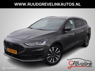 Ford Focus Wagon Hybrid 155 PK AUTOMAAT Titanium X Navi Trekhaak Led DonkerGlas 17"Velg
