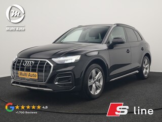Audi Q5 50 TFSI e S Line FACELIFT PHEV 300pk Dealer O.H. | Luchtvering | Adaptive Cruise | Matrix Led | 360 Camera | Sportstoelen Verwarmd | Sfeerverlichting | Blis | Park Assist | Navigatie | DAB | Standkachel | Plug In Hybrid |