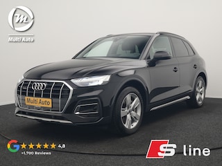 Audi Q5 50 TFSI e S Line FACELIFT PHEV 300pk Dealer O.H. | Luchtvering | Adaptive Cruise | Matrix Led | 360 Camera | Sportstoelen Verwarmd | Sfeerverlichting | Blis | Park Assist | Navigatie | DAB | Standkachel | Plug In Hybrid |