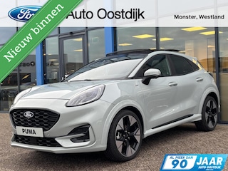 Ford Puma 1.0 EcoBoost Hybrid ST-Line X 155PK Automaat Afn. Trekhaak Panodak Winterpack Adaptieve Cruise 19" Velgen Camera B&O Keyless Matrix-LED Climate Privacy Glass *Full-Options*