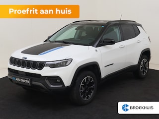 Jeep Compass 4xe 240 Plug-in Hybrid Electric Trailhawk Lederen Bekleding | Elek. Stoelen met Geheugen | Camera | Adaptieve Cruise | LED | 17" Lichtmetaal | Achteruitrijcamera | Airco (automatisch) | Cruise control adaptief met Stop&Go en stuurhulp