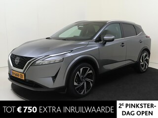 Nissan Qashqai 1.3 MHEV Xtronic Tekna Plus airco automatisch | Apple Carplay/Android  | cruise control adaptief met Stop&Go en stuurhulp | lichtmetalen velgen 20" | luxe lederen bekleding met stoelverwarming  | matrix LED koplampen | navigatiesysteem full map | panoramadak |