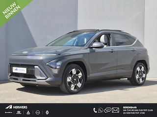 Hyundai Kona 1.6 GDI HEV Premium Sky / Glazen schuif- en kanteldak / Stuur- Stoel & Achterbankverwarming / Elektrische achterklep / Stoelventilatie / Bose Audio Systeem / Rondomzicht camera / Adaptief cruise control / Keyless Entry/Start / Apple Carplay Android Auto /