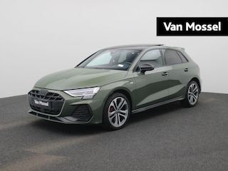Audi A3 Sportback 45 TFSI e S edition Competition l Adaptive cruise control l Glazen panoramadak l Navigatie l Climate control l Achteruitrijcamera l Head-up display l Stylingpakket carbon l Stoelverwarming l Optiekpakket zwart plus l Alarm klasse III l SONOS Premium met 3D-geluid l LED-koplampen