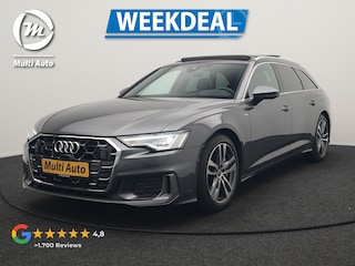 Audi A6 Avant 50 TFSI e quattro S-Line PHEV 300pk Dealer O.H Panodak | Head Up | Adaptive Cruise | Lederen Sportstoelen Memory & Verewarmd | S Sportstuur Verwarmd | Apple Carplay | Blis | Sfeerverlichting | Keyless | Navigatie | Virtual | DAB | 19" L.M Plug In Hybrid |