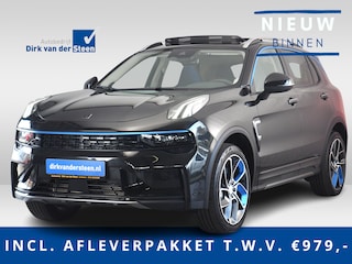 Lynk & Co 01 1.5 | 6.6 kWh Laden | 360° Camera | Botsherkenning | Panoramadak | Pilot Assist | Apple CarPlay/ Android Auto | Parkeersensoren voor- en achter | Memory Bestuurdersstoel | Navigatie | Grootlichta