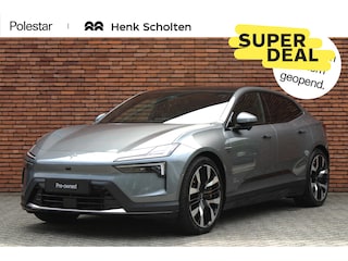 Polestar 4 Long Range Dual motor Performance Prime 100 kWh | 22 inch Lichtmetalen Velgen | Polestar Engineered Dynamisch Onderstel | Brembo Remmen | Pixel-LED Koplampen | Harman/Kardon Audiosysteem | Head-Up Display | Elektrisch Verstelbare Voorstoelen | Extra Getint Glas Achter