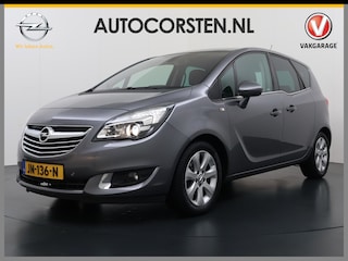 Opel Meriva 1.4 Turbo Leder Trekhaak Navi Ecc Stoel+Stuurverwarming AGR-Ergo Comfort Stoelen Cruise Control Pdc Blitz Lmv 16" Bluetooth Connected services Led Regensensor 1e Eigenaar Dealeronderhouden Origineel Nederlandse Auto
