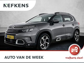 Citroën C5 Aircross SUV Feel 130pk | Navigatie | Achteruitrijcamera | Climate Control | Dodehoeksensor | Adaptieve Cruise Control | Parkeersensoren v+a | Keyless | Half lederen comfortstoelen | Armsteun | Apple Carplay / Android Auto | DAB+ radio | Donker getint glas | Trekhaak | 18" lichtmetalen velgen |
