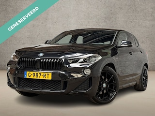 BMW X2 1.8i sDrive M Sport 140Pk Automaat (NAVIGATIE, M PAKKET, BLACK PACK, LEDER, STOELVERWARMING, SPORTSTOELEN, GETINT GLAS, SFEERVERLICHTING, PARKEERSENSOREN, NIEUWSTAAT)