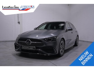 Mercedes-Benz C-klasse Estate 180 AMG Line NAP 1e eigen. ACC digi-dashboard electr bediende stoelen met memo 360 camera DAB-ontvangst panodak-glasuitv. PDC v+a electrische-achterklep schakelflippers private-glas led-verlichting drivers-assist sportstoelen met lederen/alcantara bekleding