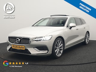 Volvo V60 T6 Recharge AWD Inscription PHEV Long Range 350pk Dealer O.H | Trekhaak Af Fabriek | Panodak | 360 Camera | Harman / Kardon | Lederen Sportstoelen & Stuur Verwarmd | Keyless | Apple Carplay | Virtual | Navigatie | DAB+ | 19"L.M | Plug In Hybrid |