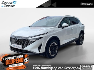 Nissan Qashqai 1.3 MHEV Xtronic N-Connecta 158PK AUTOMAAT + Cold Pack + Easy Pack | All Season banden | Navigatie | Apple Carplay & Android Auto | Pro Pilot (Adapative Cruise Control) | Climate Control | Stoel- stuur en voorruitverwarming | Panorama dak | Elektrische achterklep |
