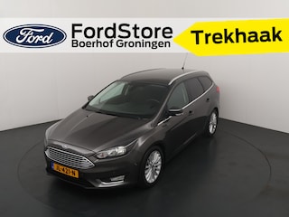 Ford Focus Wagon EcoBoost 125 pk Titanium | Trekhaak | Voorruitverw. | Navi | Clima | Cruise | 17" | Keyless entry