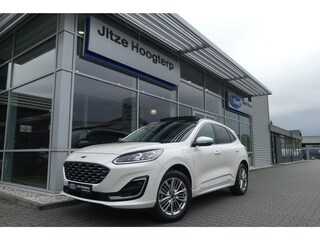 Ford Kuga 2.5 PHEV Vignale NAVI,ADAP CRUISE,PANODAK,ELEKTRISCHE TREKHAAK,LEER,WINTER PAKKET,APP CARPLAY. ARTIC WEISS METALLIC.
