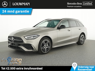 Mercedes-Benz C-klasse Estate 300 e 4MATIC AMG Plug-In Hybride AMG Line | Night Pakket | Trekhaak | Memory voorstoelen |  Parkeerpakket met achteruitrijcamera | Stoelverwaming | Ledkoplampen. Inclusief 24 maanden Mercedes-Benz Certified garantie voor Europa.