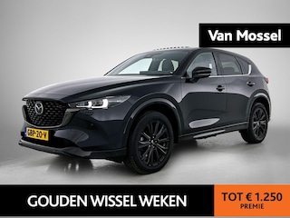 Mazda CX-5 2.0 e-SkyActiv-G M Hybrid 165 Homura | SCHUIFDAK | TREKHAAK | HEAD-UP | LEER | BOSE AUDIO | 360 CAMERA | NAVIGATIE | STOEL-STUURWIELVERWARMING | STOELVERKOELING