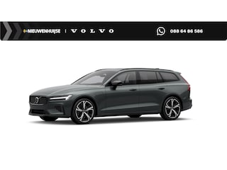 Volvo V60 2.0 T6 Plug-in hybrid AWD Ultra Dark | Sportstoelen | Schuif-/Kanteldak | Full-LED | Adaptieve Cruise Control | Head-Up Display | Stoelverwarming Voor en Achter | 19" | Getint Glas | Harman Kardon Audio | BLIS |
