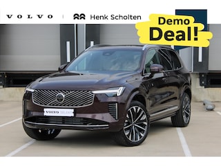 Volvo XC90 T8 Plug-in hybrid AWD Ultra Bright | Demo Deal | Luchtvering | Geventileerd leer met stoelkoeling | voorstoel(en) met massagefunctie | Google Navigatie | Head Up Display | Bowers & Wilkins audiosysteem | Standkachel | Stoelverwarming | 360° Parkeercamera | Extra getint glas