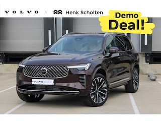 Volvo XC90 T8 Plug-in hybrid AWD Ultra Bright | Demo Deal | Luchtvering | Geventileerd leer met stoelkoeling | voorstoel(en) met massagefunctie | Google Navigatie | Head Up Display | Bowers & Wilkins audiosysteem | Standkachel | Stoelverwarming | 360° Parkeercamera | Extra getint glas