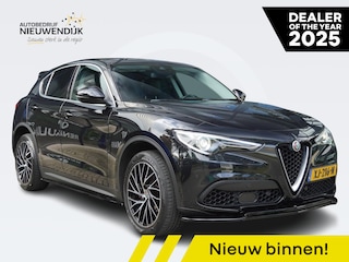 Alfa Romeo Stelvio 2.0 T 280 AWD First Edition AUTOMAAT / NAVI / SQUADRA TUNING 310 PK / MAXTON DESIGN / PDC / CAMERA / PRIV GLASS / EL. ACHTERKLEP / STOELV. / STUURV. / LEDER / CRUISE / 20'' LMV ALL-SEASON